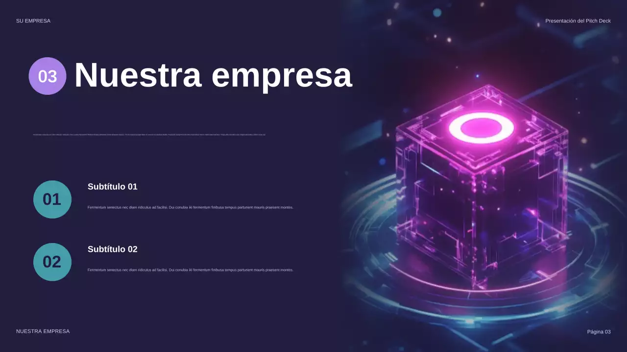 Presentación de seguridad futurista morada