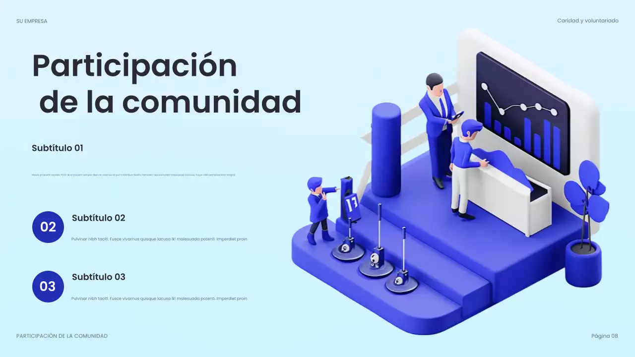 documento moderno de recaudación de fondos de color azul