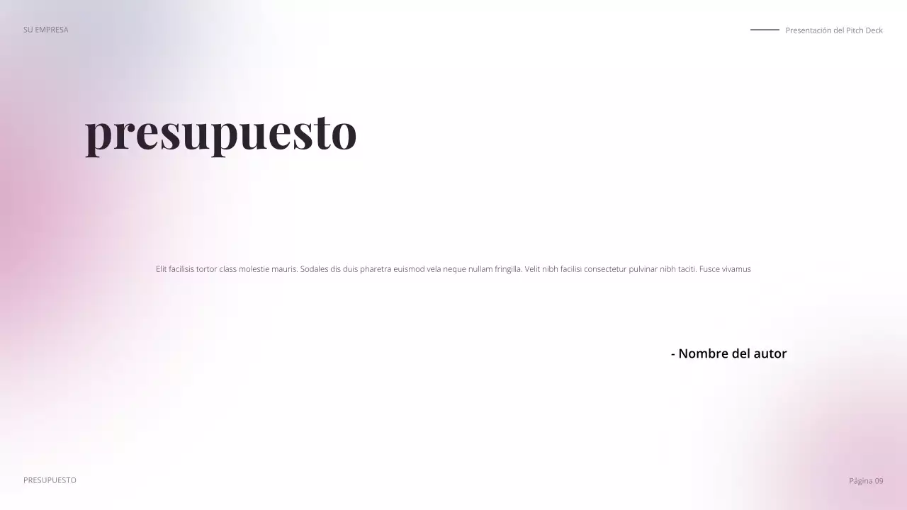 discurso de negocios moderno y colorido