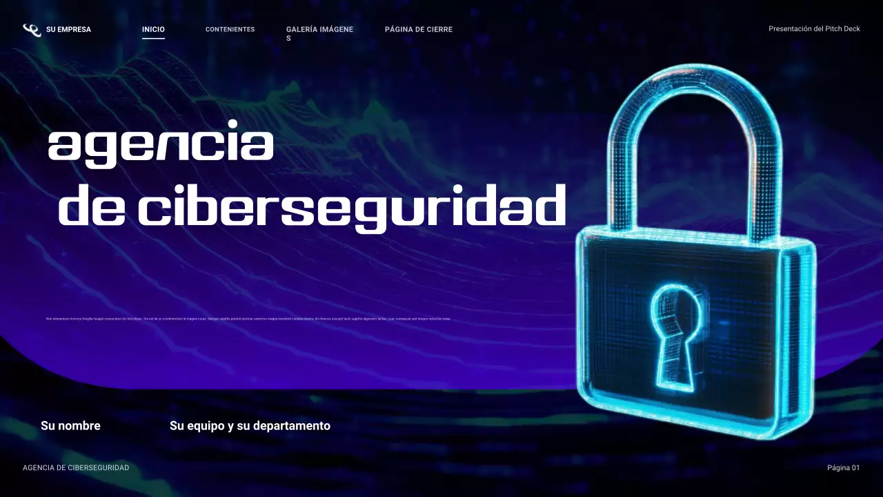 Presentación de ciberseguridad azul