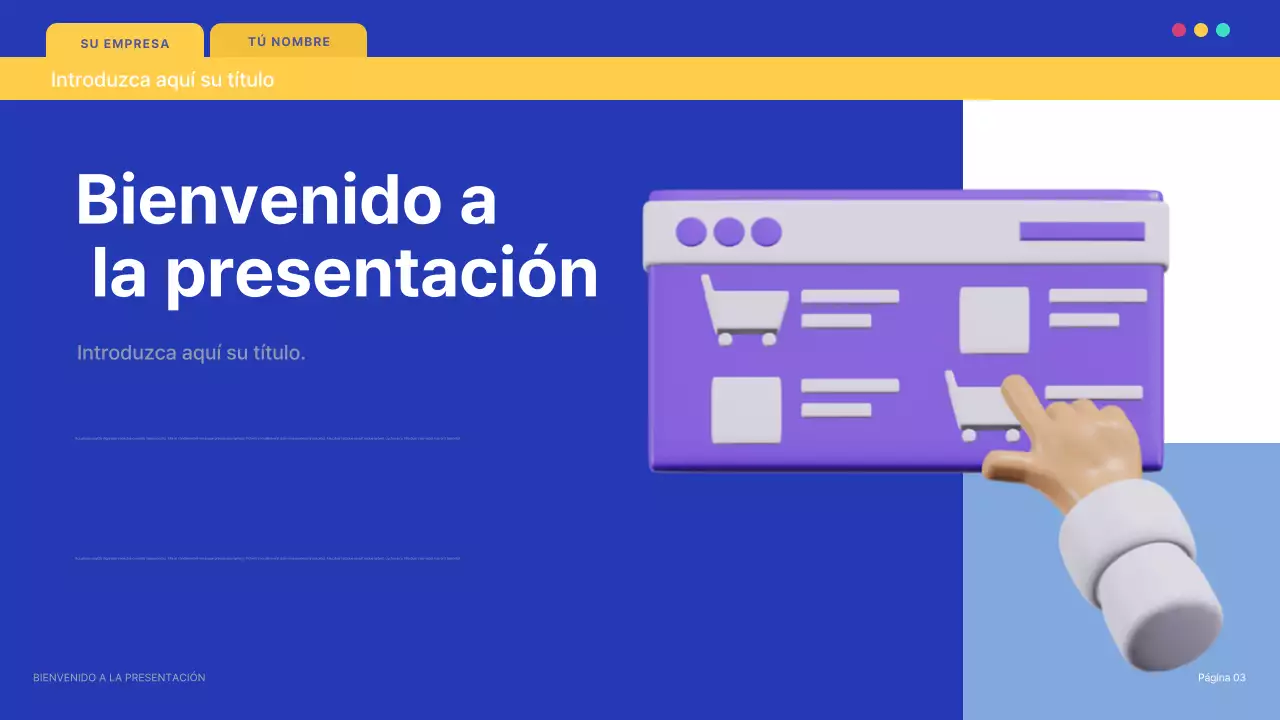 Documento de presentación de TI moderno y azul