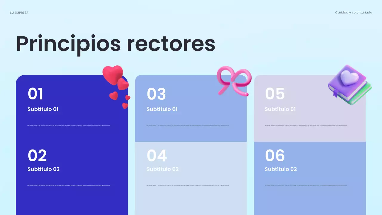 documento moderno de recaudación de fondos de color azul