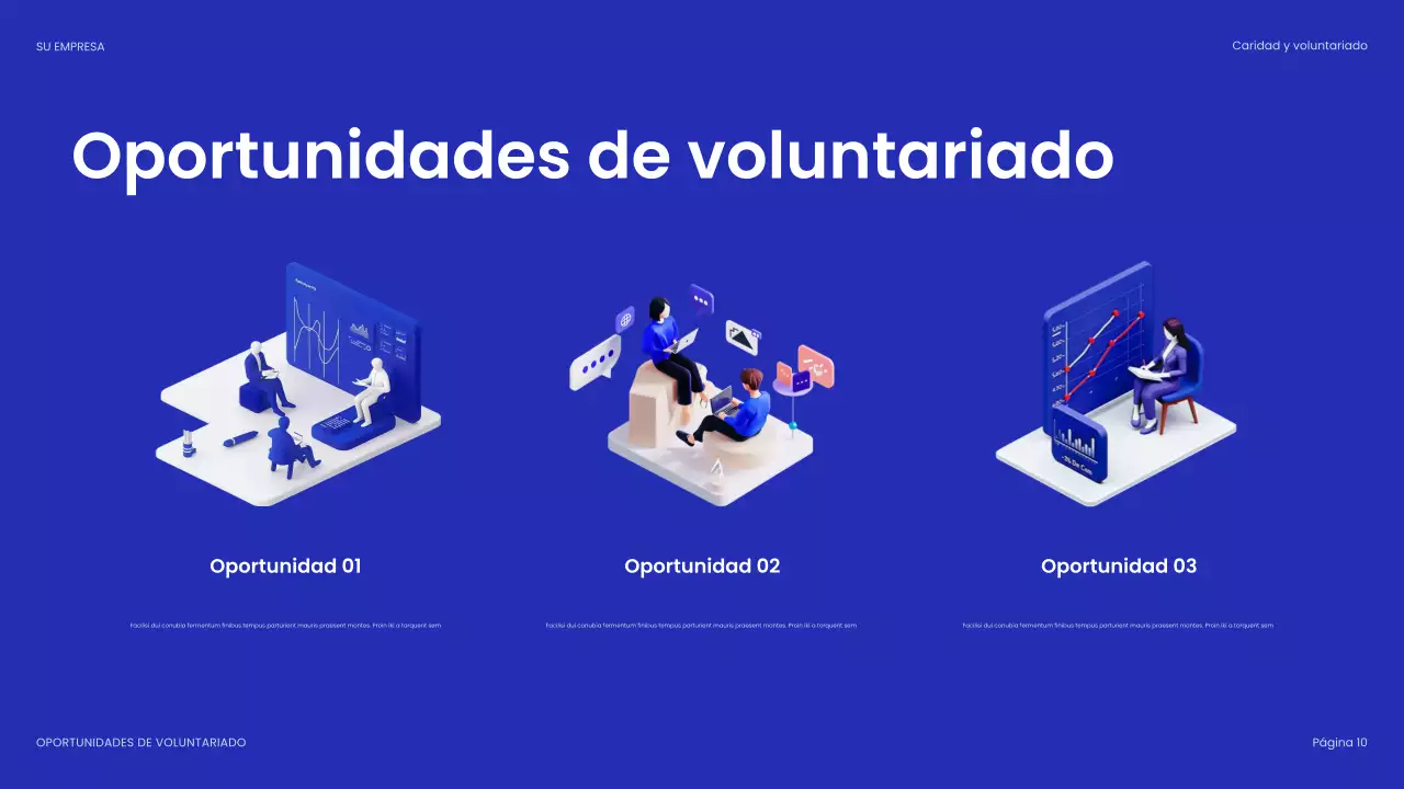 documento moderno de recaudación de fondos de color azul