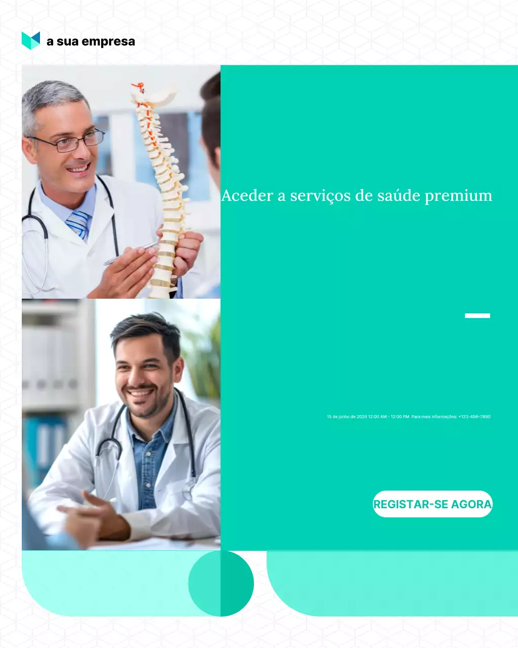 Postagem de mídia social de serviço de saúde profissional em estilo moderno e limpo