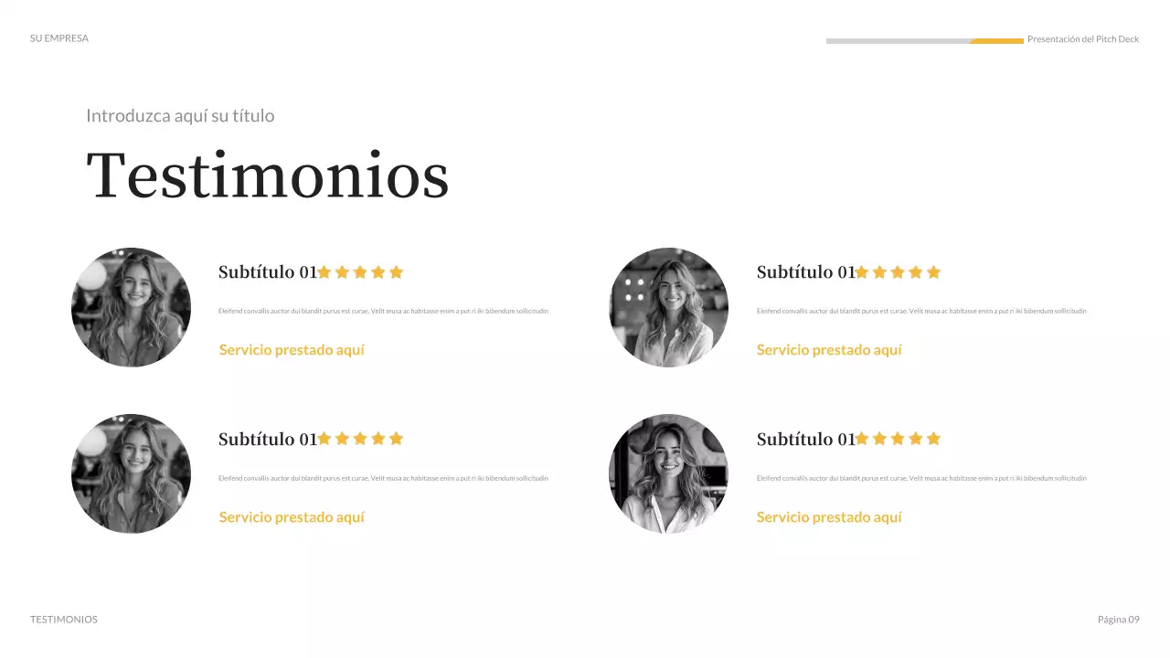 Presentación de medios modernos de color naranja