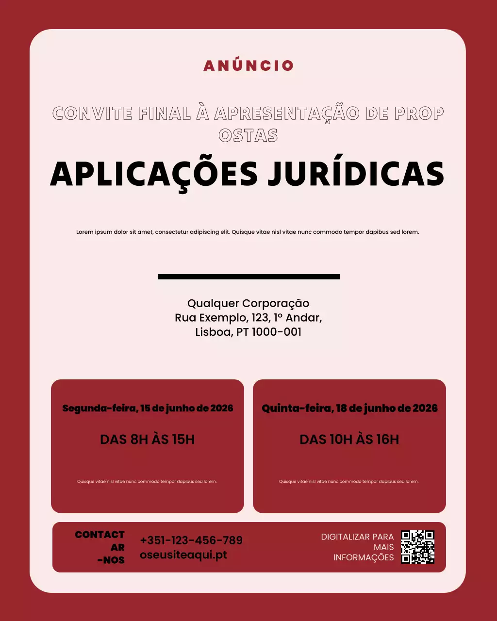 Anúncio de imposto moderno vermelho