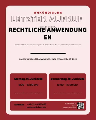 Rote moderne Steuerankündigung