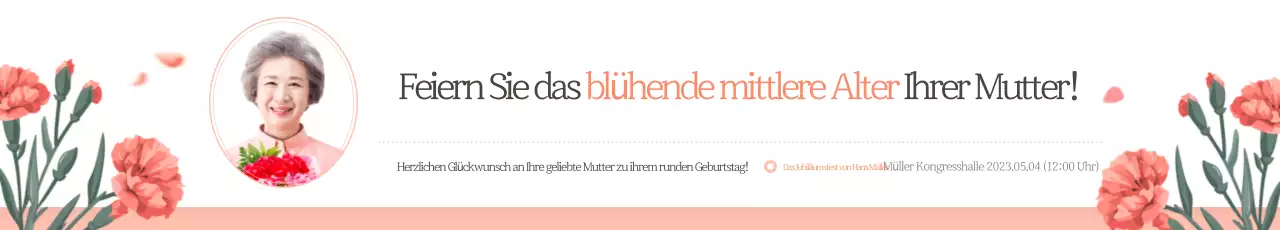 Promotion einer luxuriösen rosa 60. Geburtstagsparty