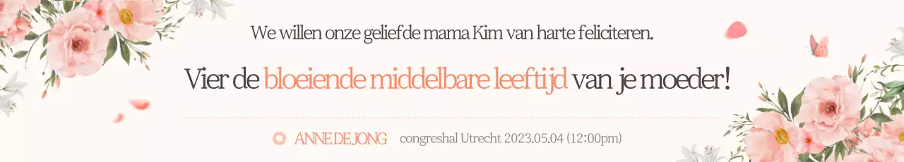 Promotie van een luxe roze bloemen 60e verjaardagsfeest