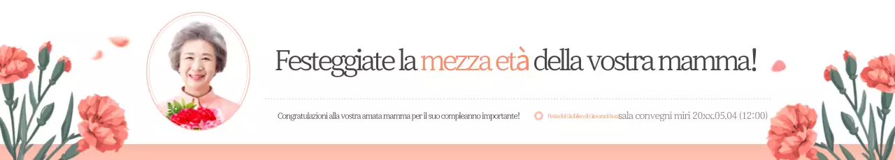 Promozione di una lussuosa festa di compleanno rosa per il 60° compleanno