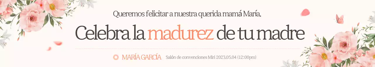 Promoción de una lujosa fiesta de cumpleaños número 60 con flores rosas