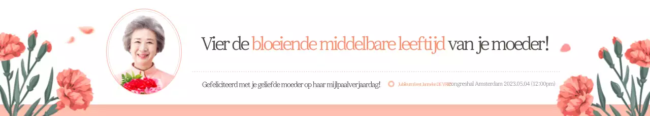 Promotie van een luxe roze 60e verjaardagsfeest