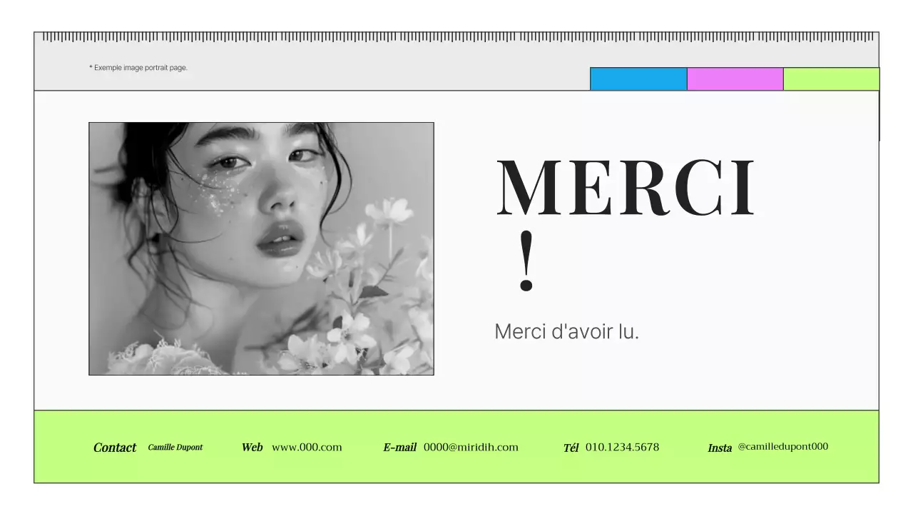 Portfolio de spécialistes du marketing de la mode et de la beauté propres et grises
