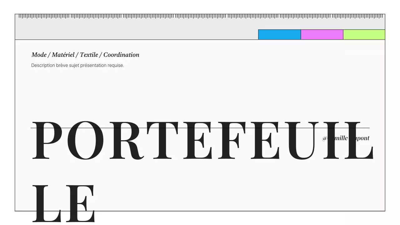 Portfolio de spécialistes du marketing de la mode et de la beauté propres et grises