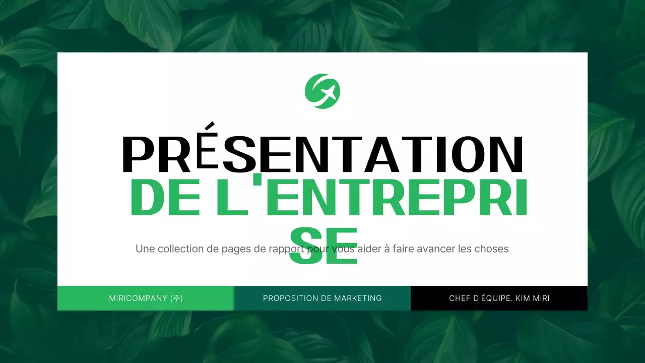 Rapport sur les entreprises vertes et modernes