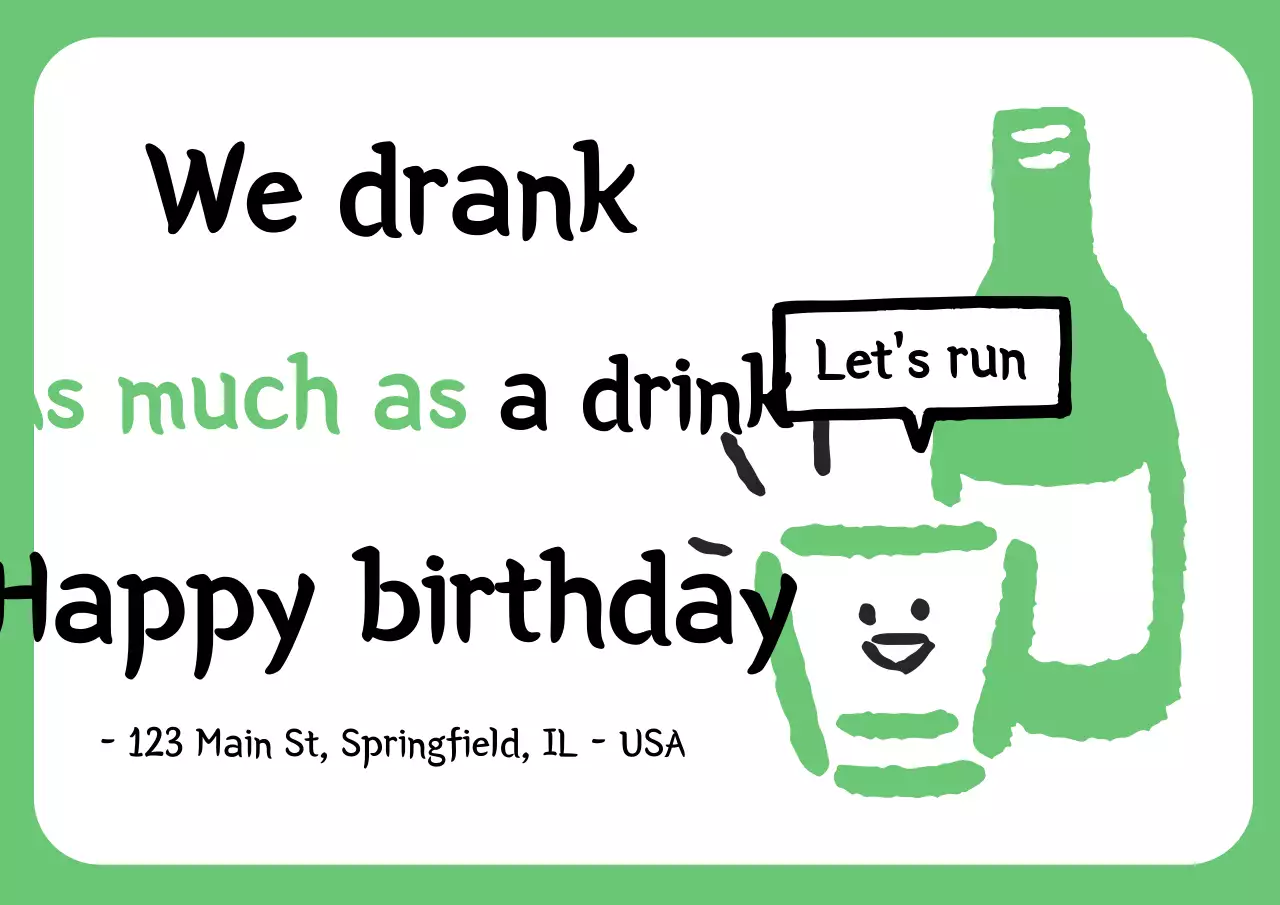Green gag happy birthday meme
