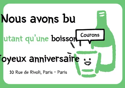 Mème joyeux anniversaire avec un gag vert