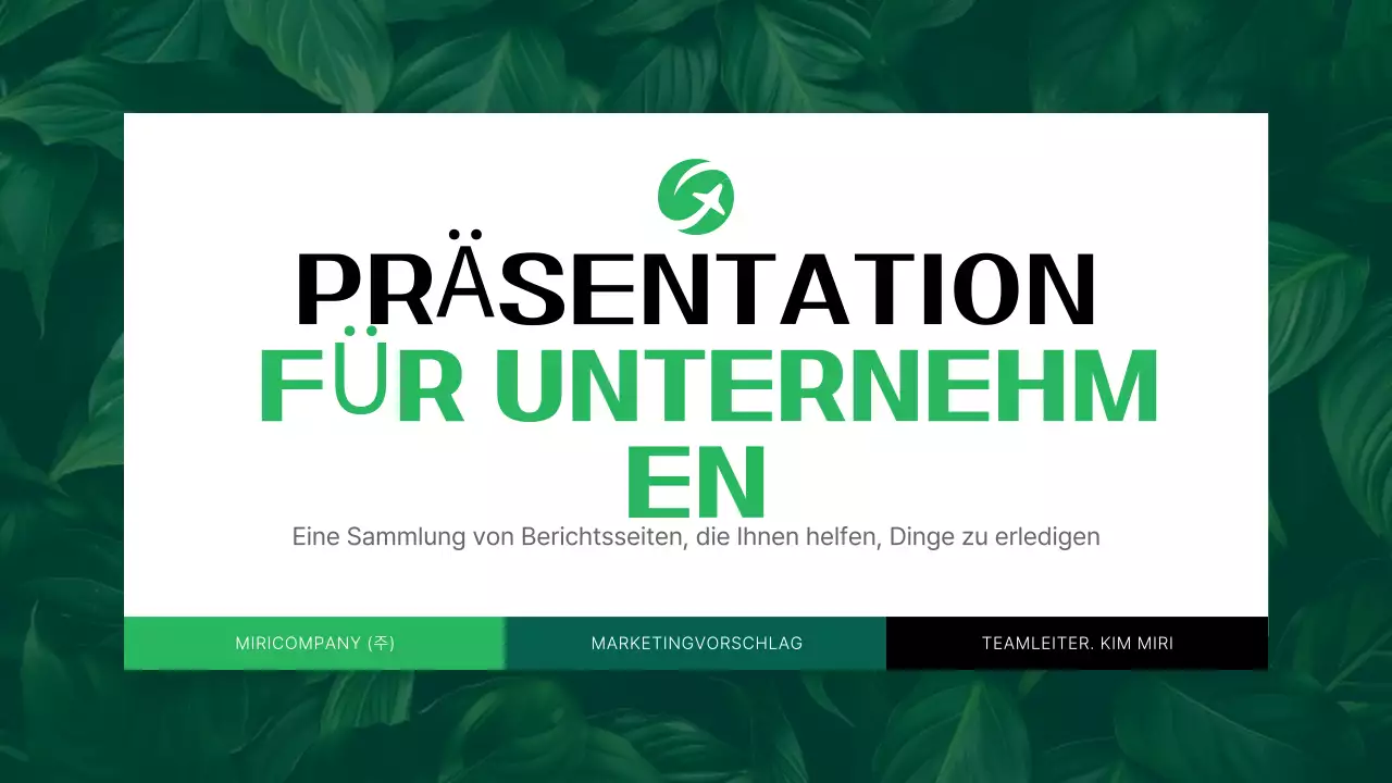 Green Modern Business Report