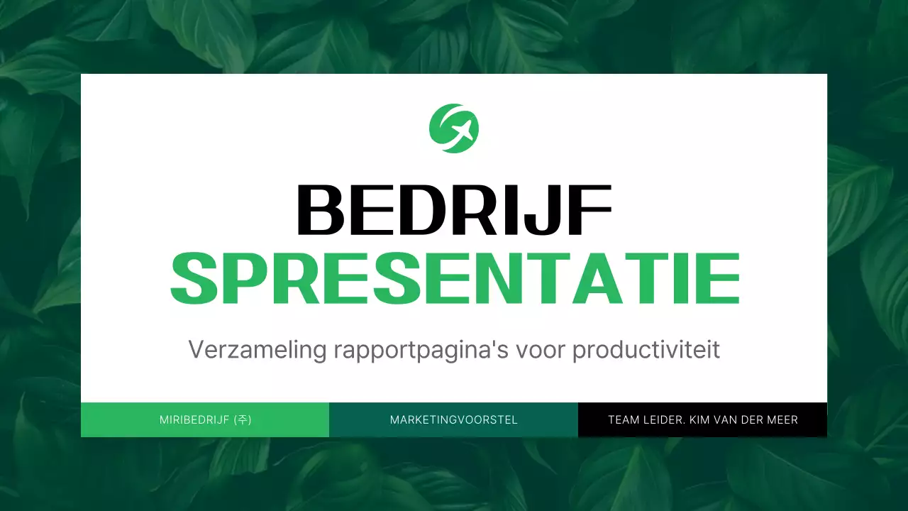 Groen Modern Bedrijfsrapport