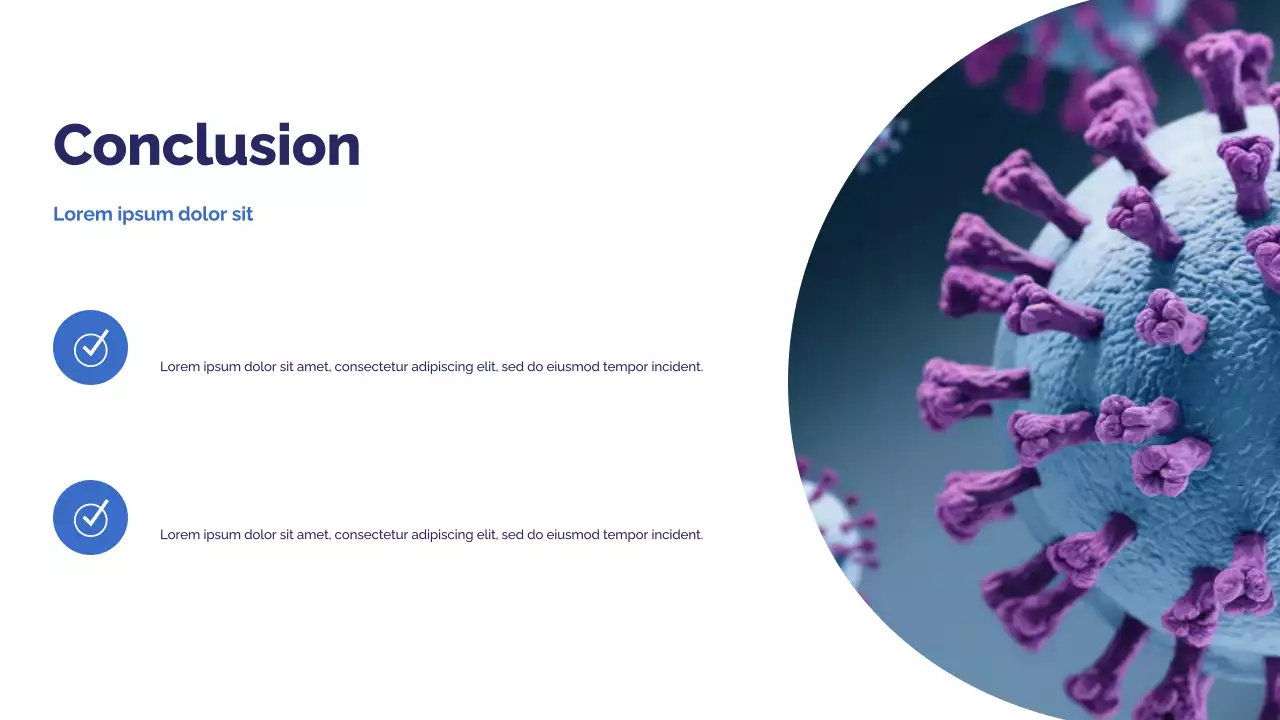Présentation photocentrique bleue des germes et des maladies