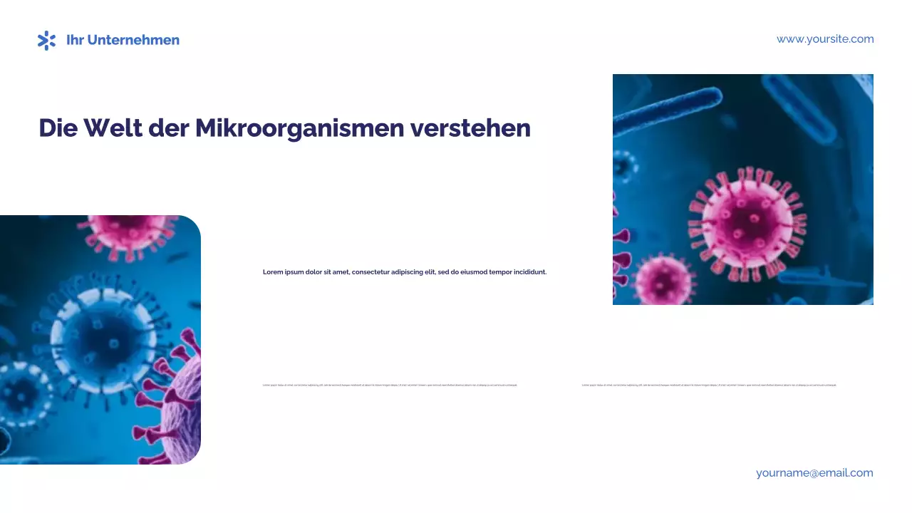 Blaue photozentrische Keime und Krankheiten Präsentation