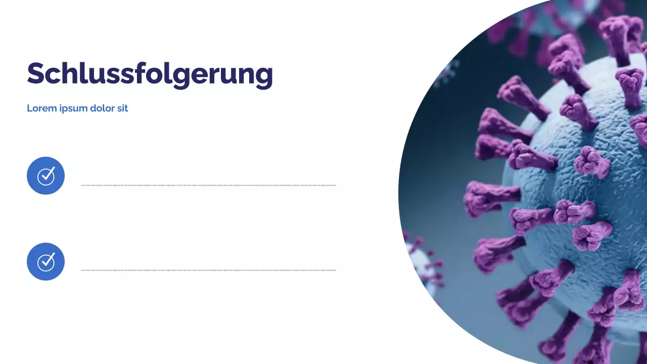 Blaue photozentrische Keime und Krankheiten Präsentation