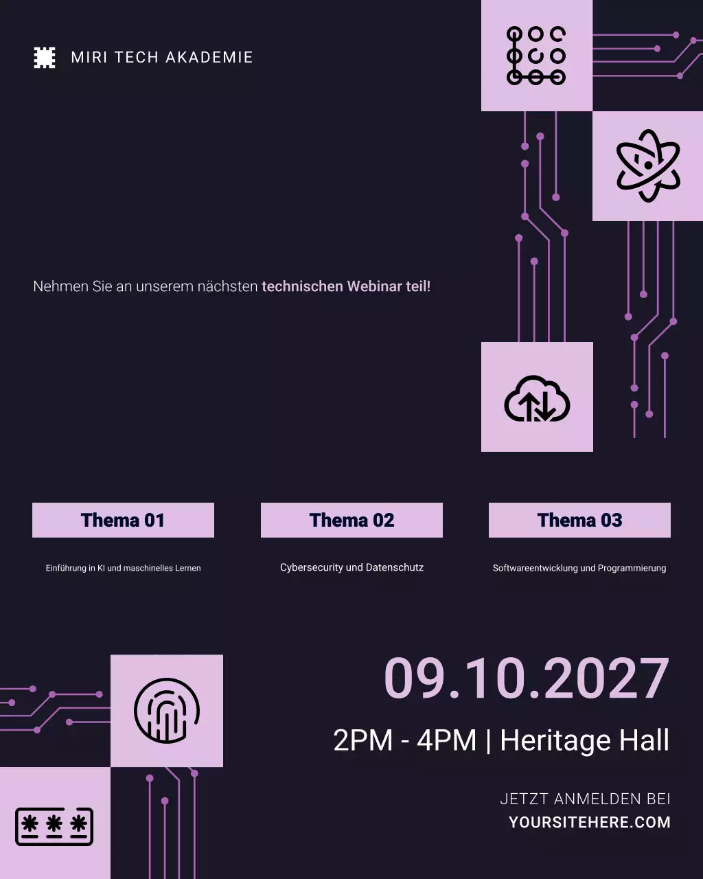 Instagram-Beitrag zum Blue Tech-Webinar-Event