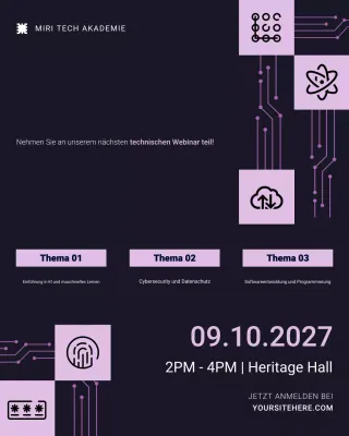 Instagram-Beitrag zum Blue Tech-Webinar-Event