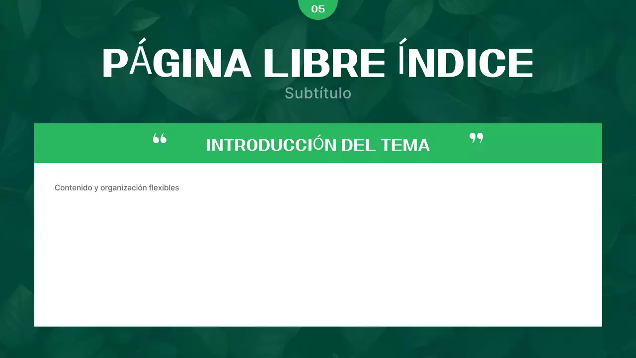 Informe de negocios modernos y ecológicos