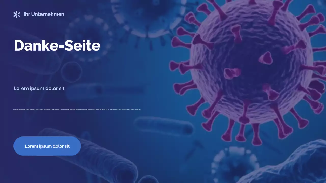 Blaue photozentrische Keime und Krankheiten Präsentation