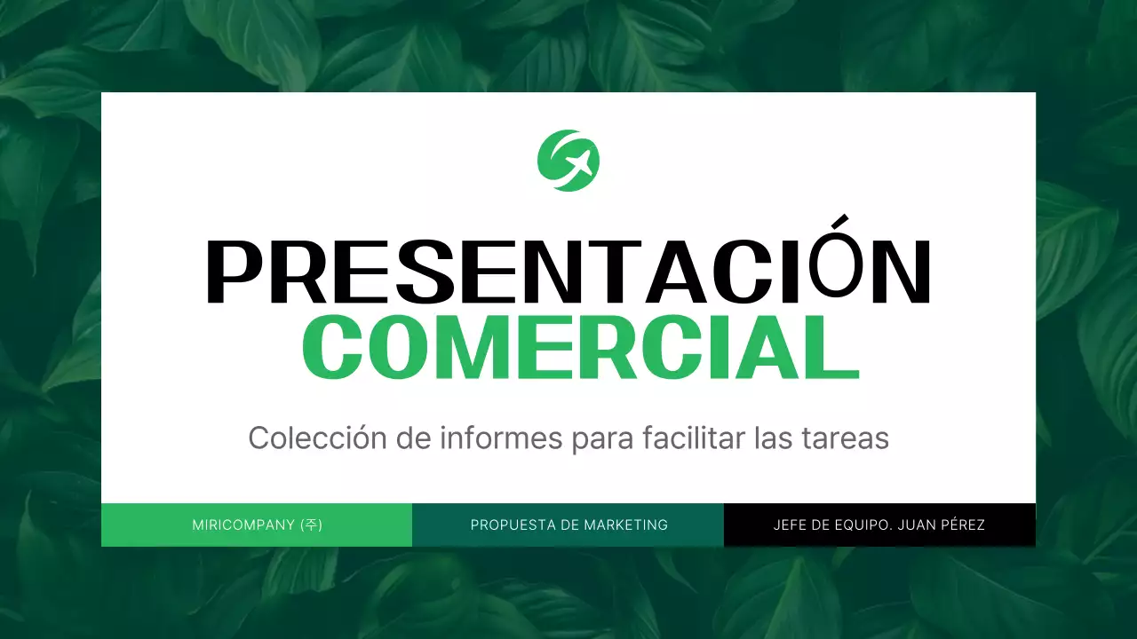 Informe de negocios modernos y ecológicos