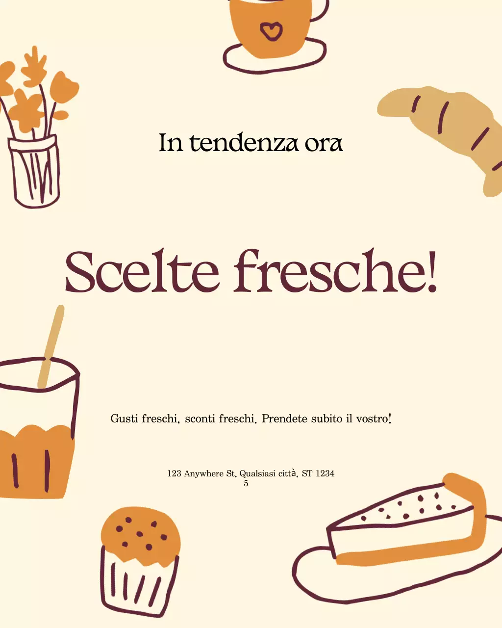 promozione cibo retrò beige