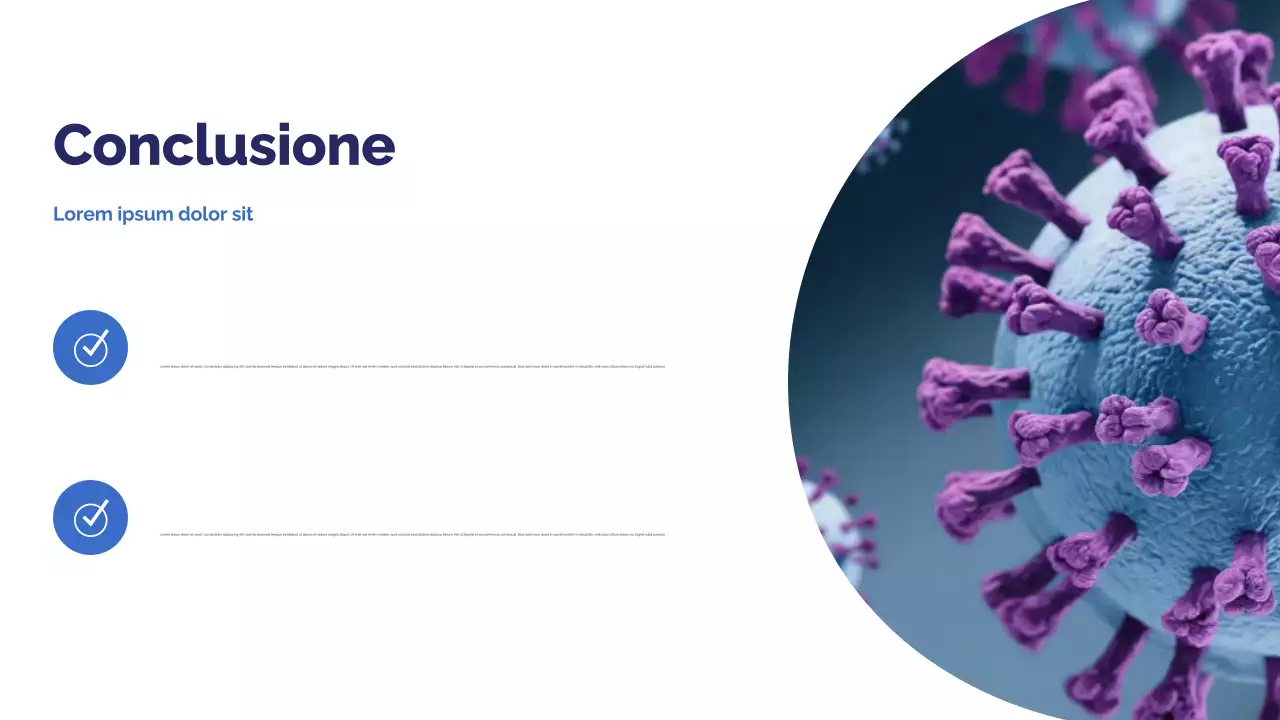 Presentazione di germi e malattie fotocentriche blu