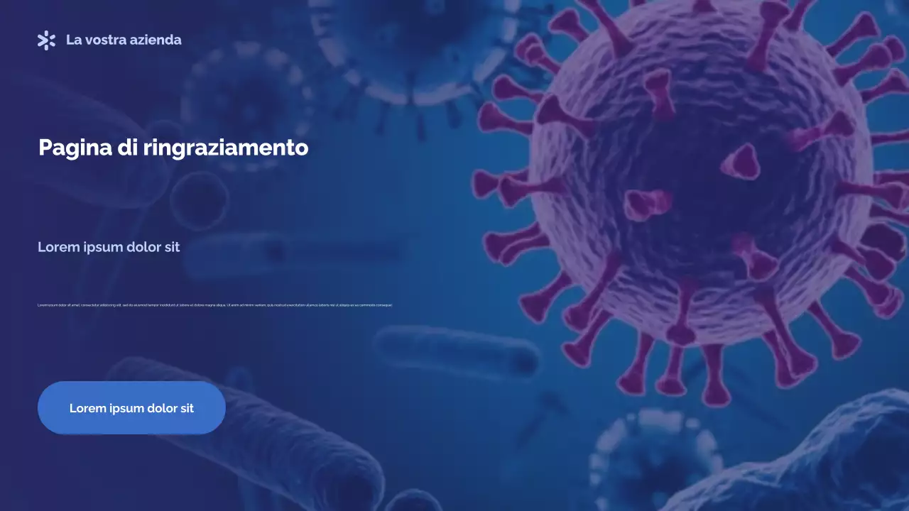 Presentazione di germi e malattie fotocentriche blu