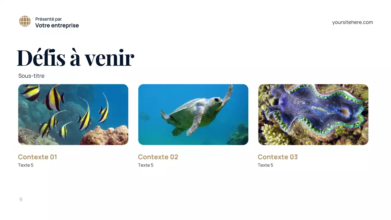 Présentation de l'environnement moderne bleu