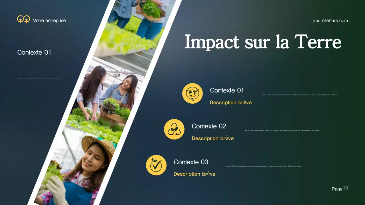 Présentation de l'environnement vert moderne