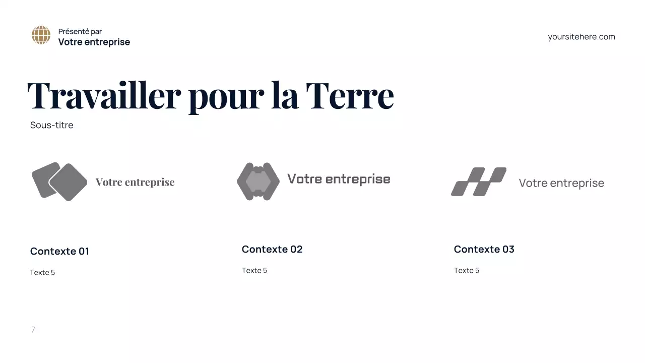 Présentation de l'environnement moderne bleu