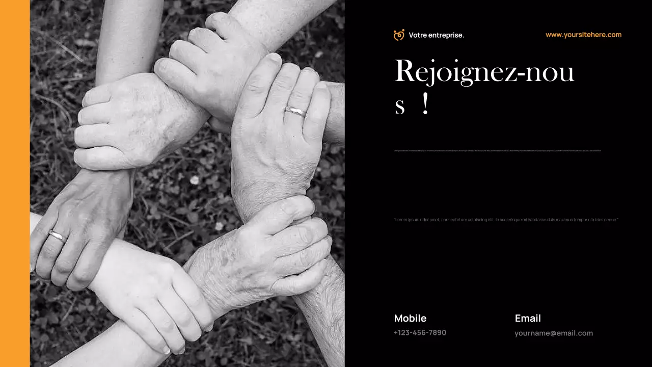 Document de collecte de fonds Orange Modern