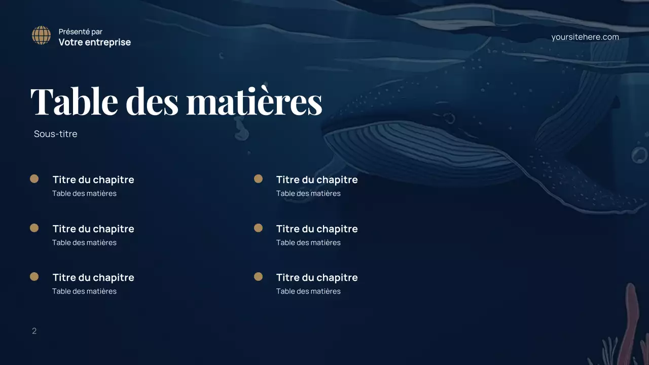 Présentation de l'environnement moderne bleu