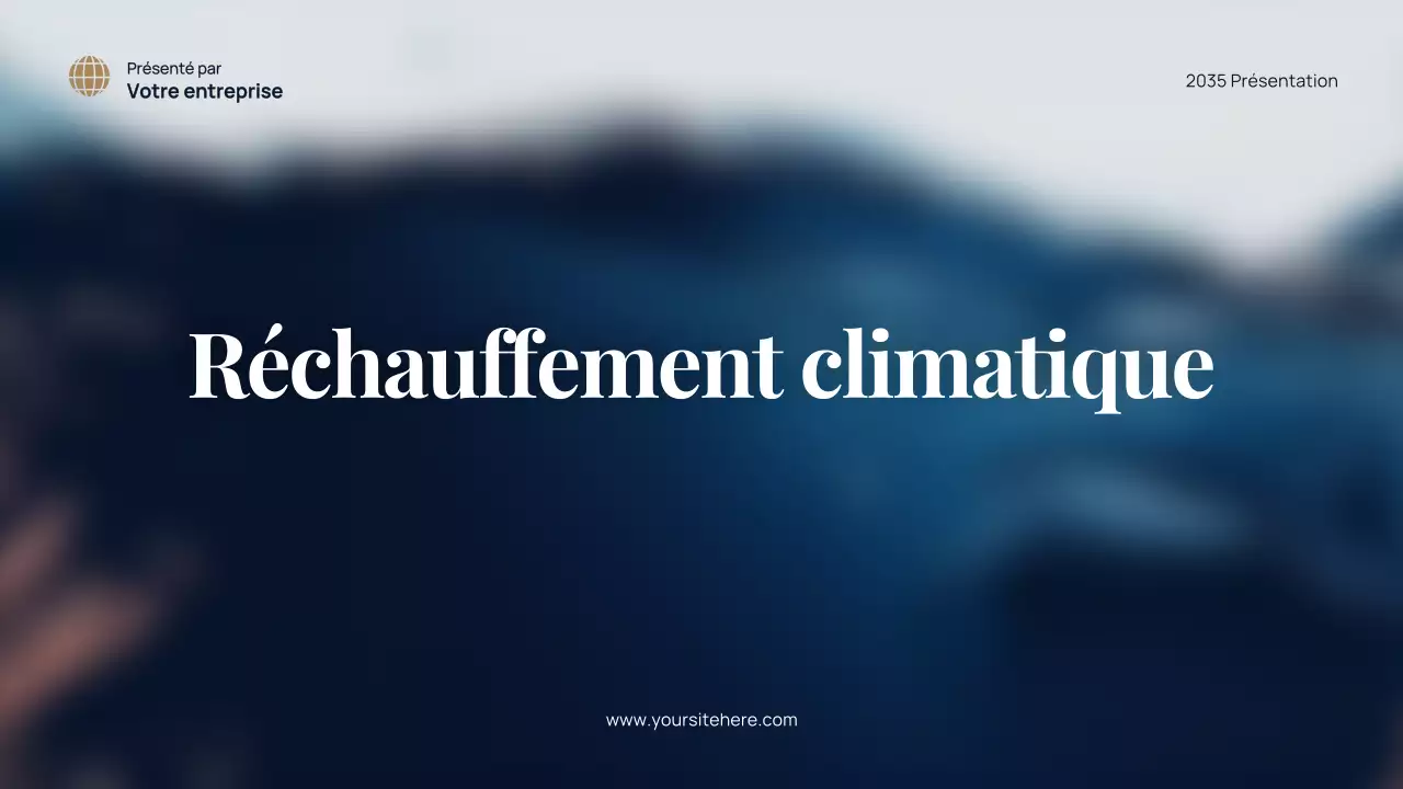 Présentation de l'environnement moderne bleu