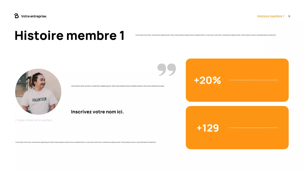 Document de collecte de fonds Orange Modern