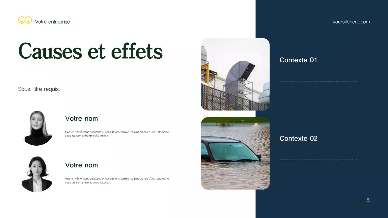 Présentation de l'environnement vert moderne