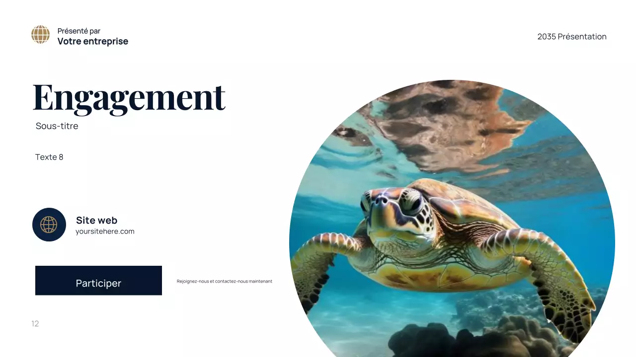 Présentation de l'environnement moderne bleu