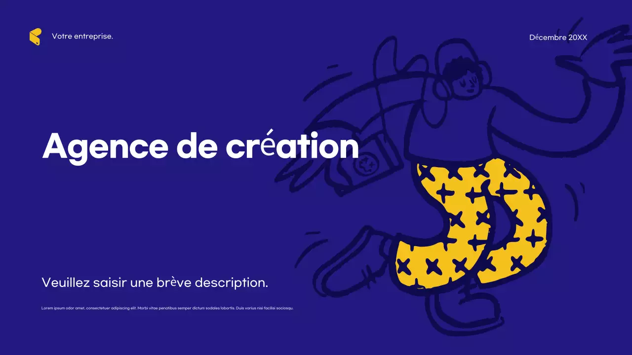 Publicité de l'agence Blue Modern