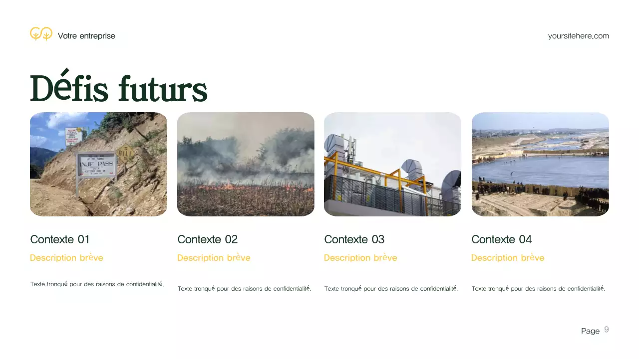 Présentation de l'environnement vert moderne