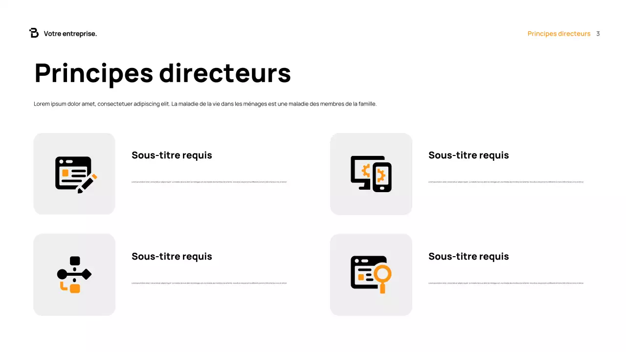 Document de collecte de fonds Orange Modern