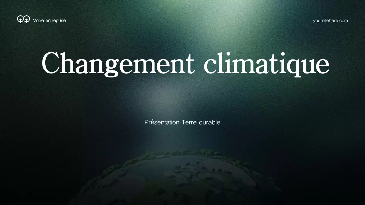 Présentation de l'environnement vert moderne