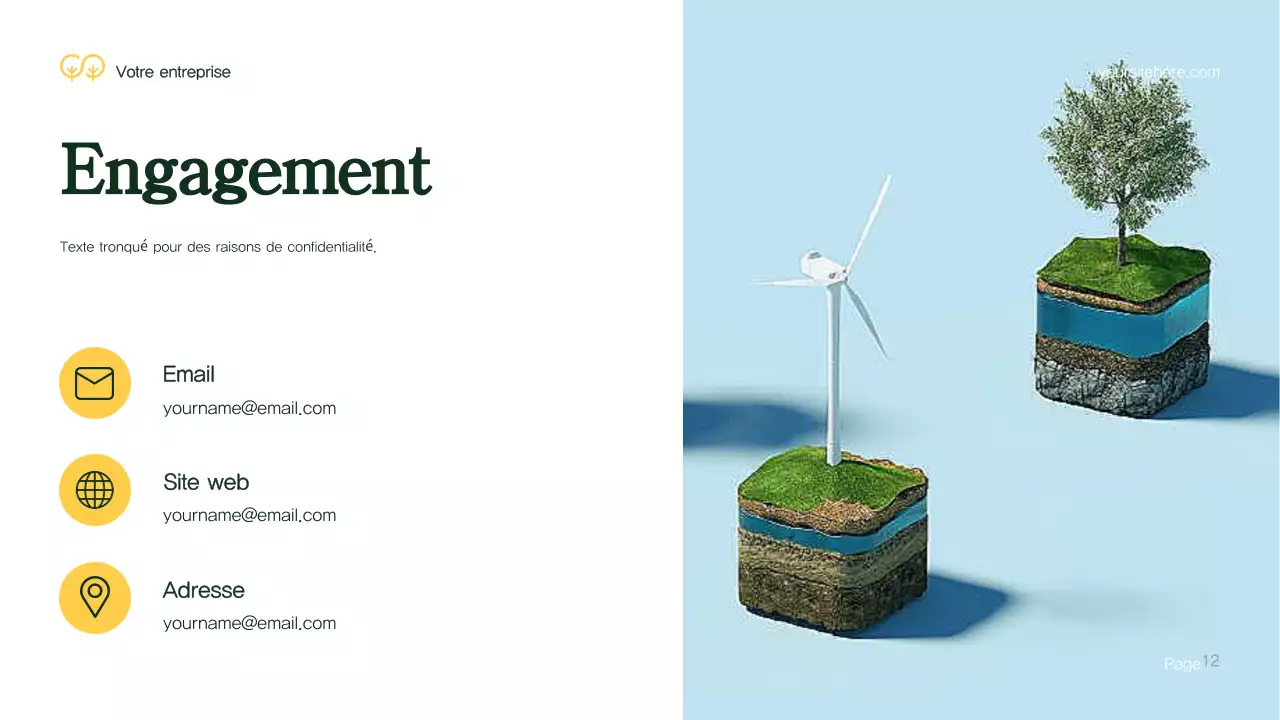 Présentation de l'environnement vert moderne