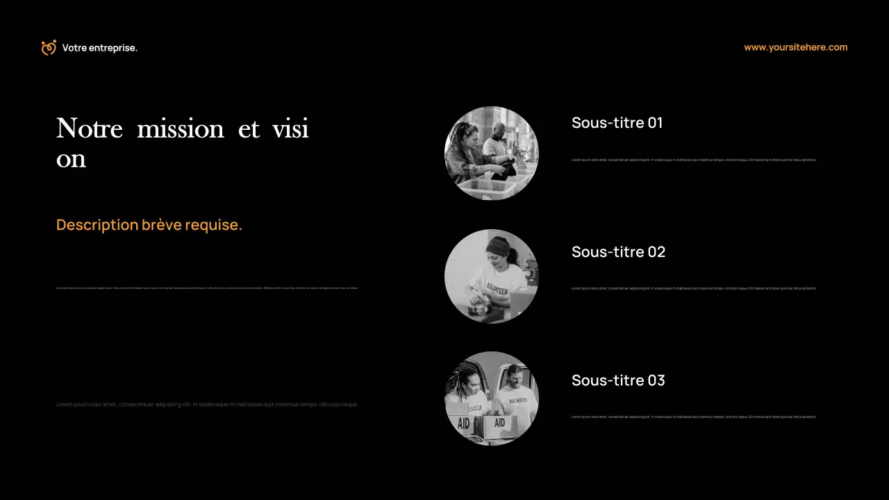 Document de collecte de fonds Orange Modern