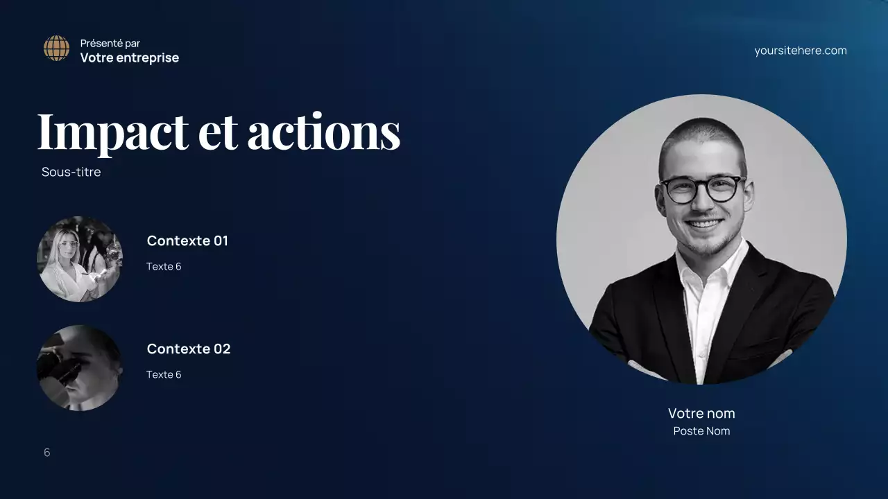 Présentation de l'environnement moderne bleu